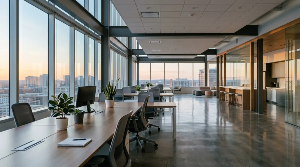 professional office cleaning in St. Louis — spotless workstations and common areas